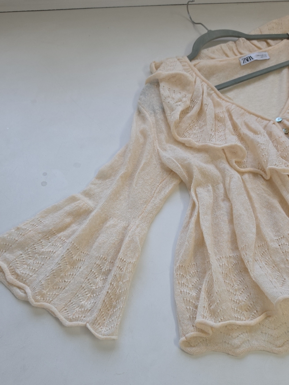 Zara Shimmer Ruffle Lace Top - Picture 8 of 9